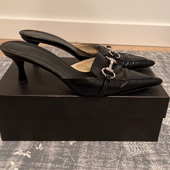 Gucci black pointy mule with silver horse bit - Picture 4 of 6